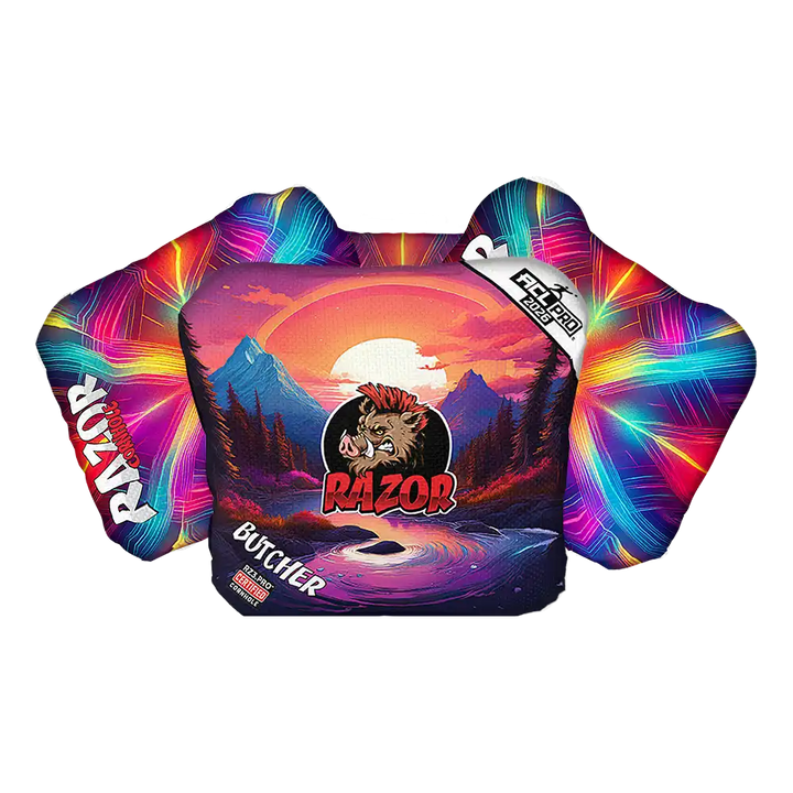 Butcher | Sunset | ACL PRO Razor Cornhole Bags