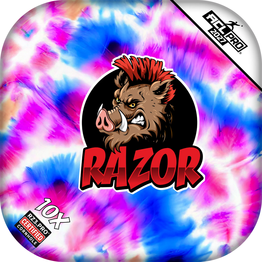 10 X PRO Razor Tie Dye Cornhole Bags