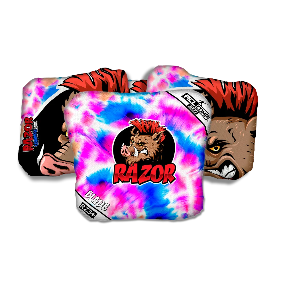 Blade COMP Razor Tie Dye Cornhole Bags