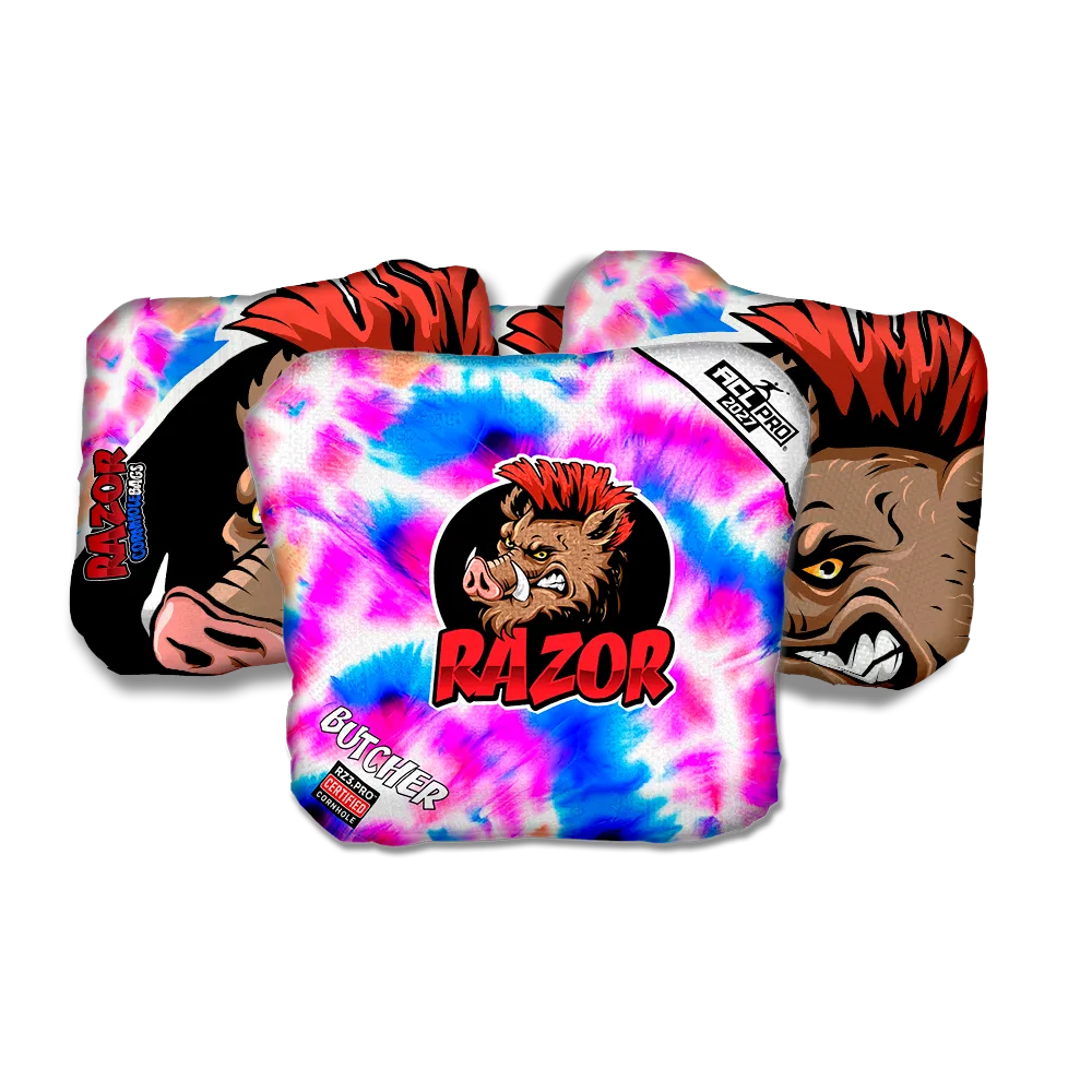 Butcher PRO Razor Tie Dye Cornhole Bags