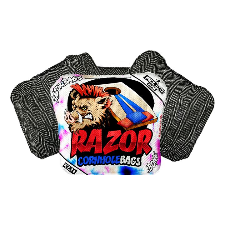 Bone | Razor Tie Dye | ACL PRO Razor Cornhole Bags