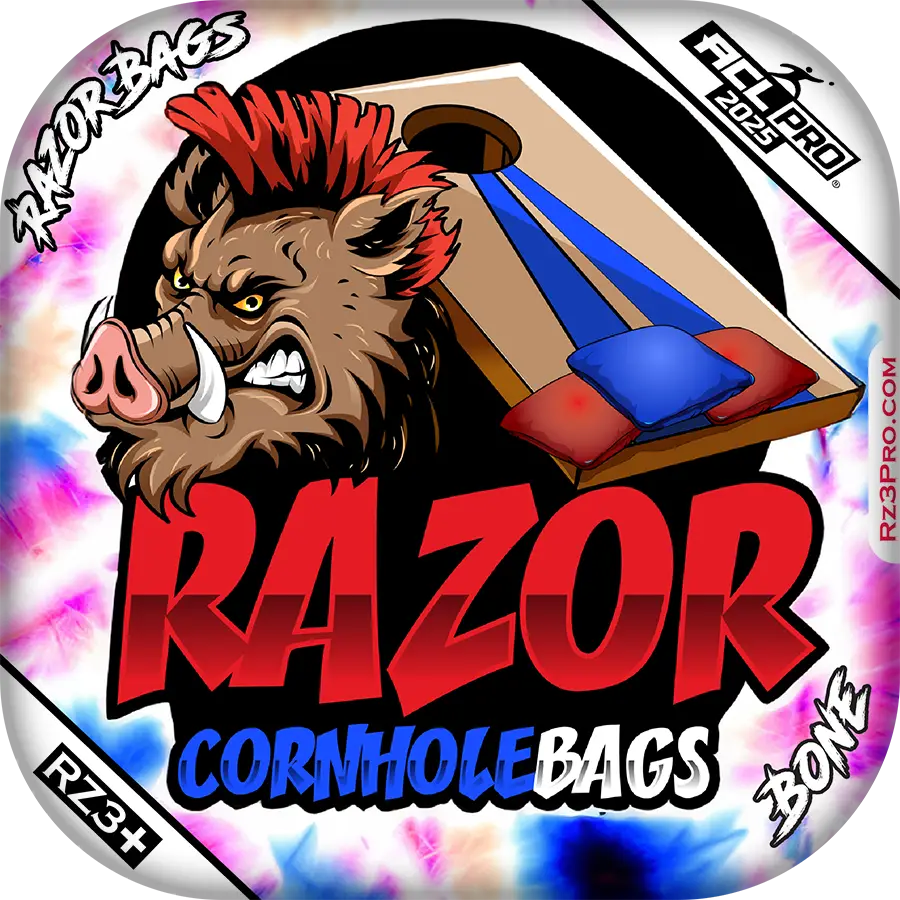 Bone | Razor Tie Dye | ACL PRO Cornhole Bags by Razor Bags (Razor Cornhole)