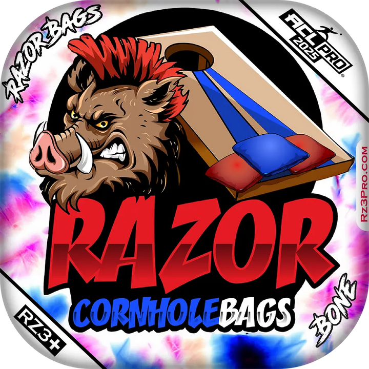 Bone | Razor Tie Dye | ACL PRO Cornhole Bags by Razor Bags (Razor Cornhole)