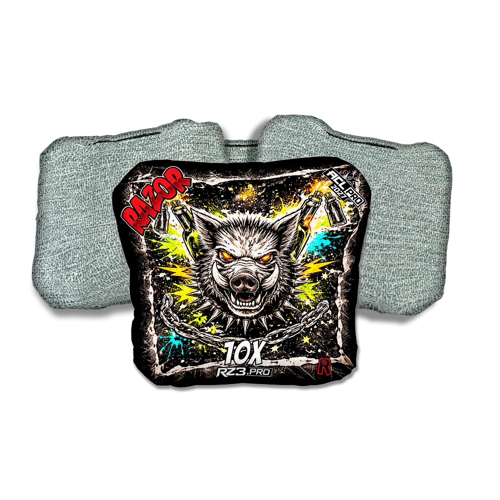 10 X PRO Razorback RT Light Back Cornhole Bags