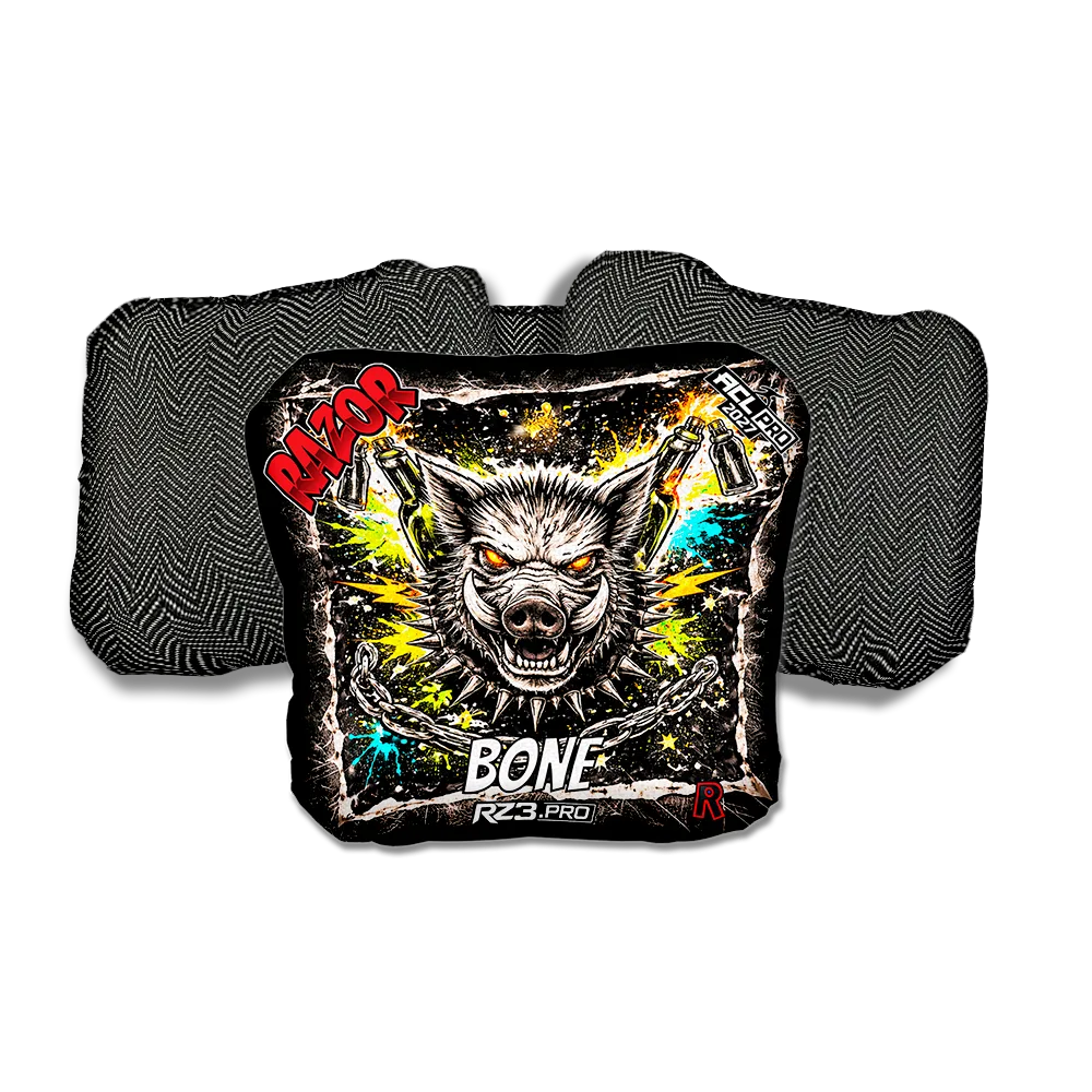 Bone PRO Razorback RT Black Back Cornhole Bags