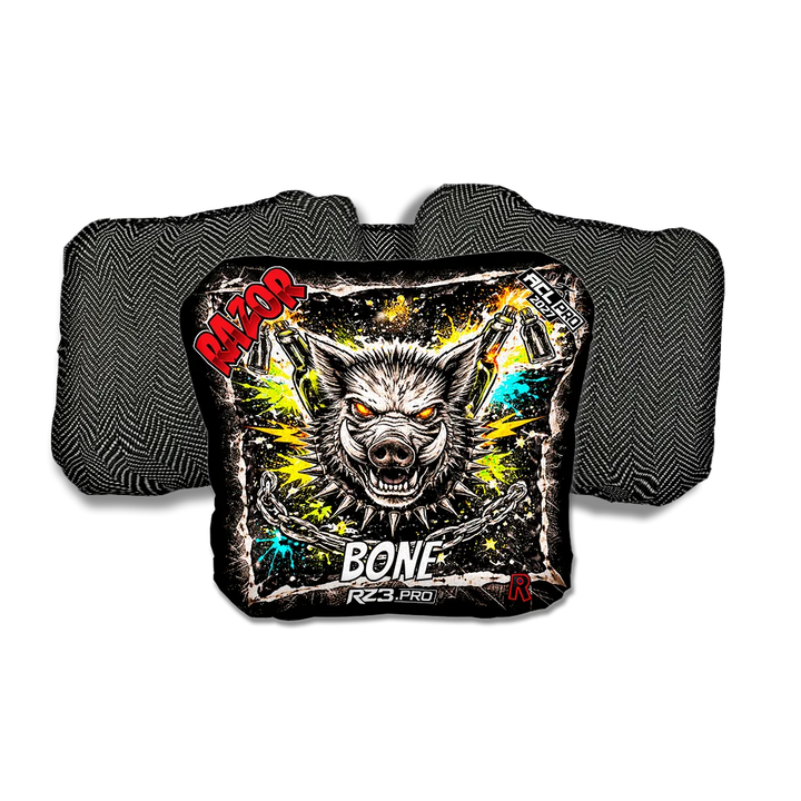 Bone PRO Razorback RT Black Back Cornhole Bags