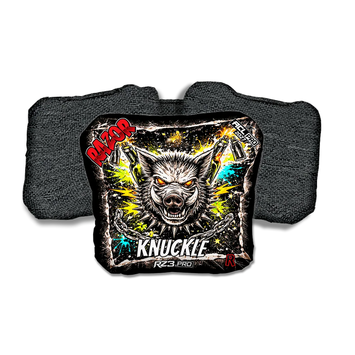Knuckle PRO Razorback RT Black Back Cornhole Bags