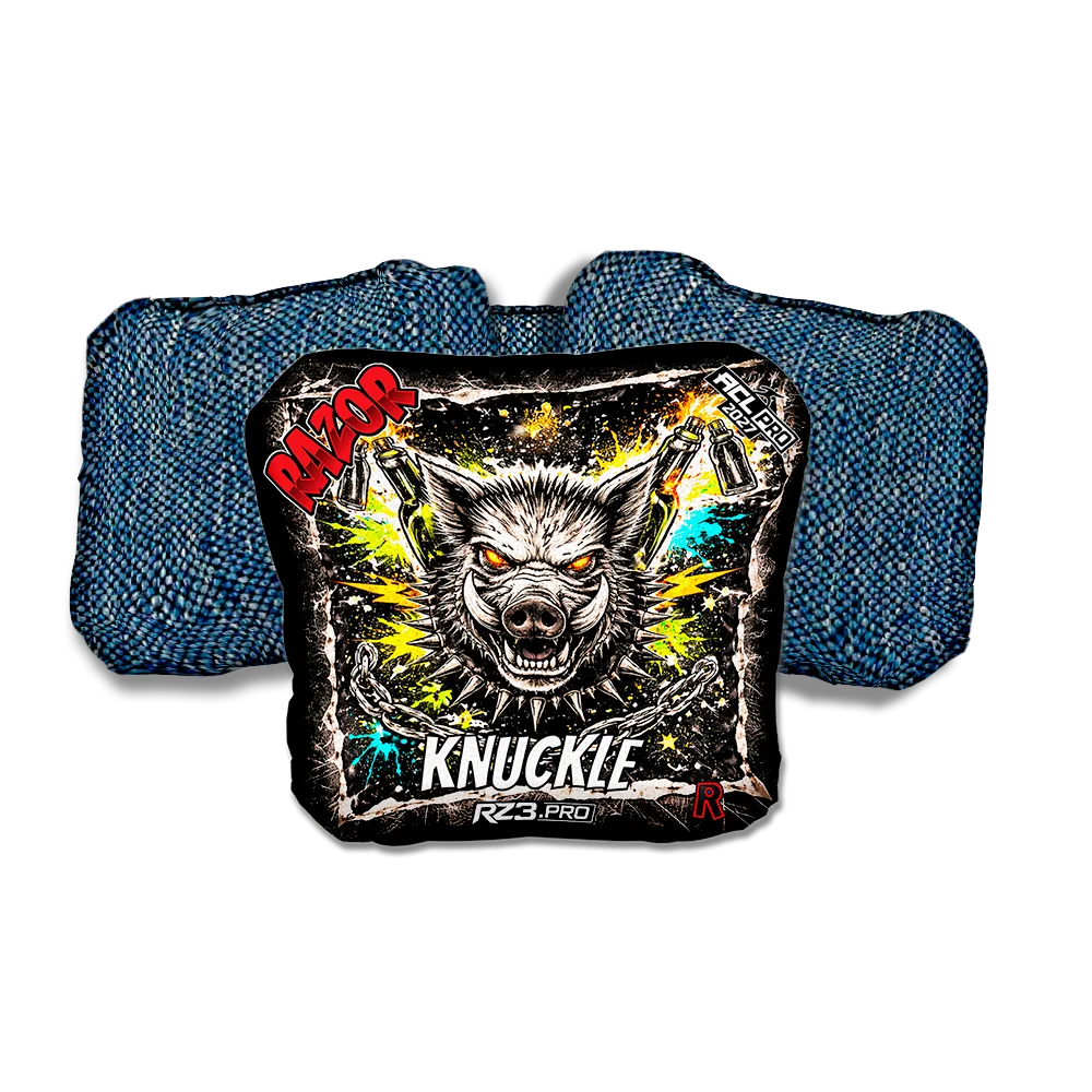 Knuckle PRO Razorback RT Blue Back Cornhole Bags
