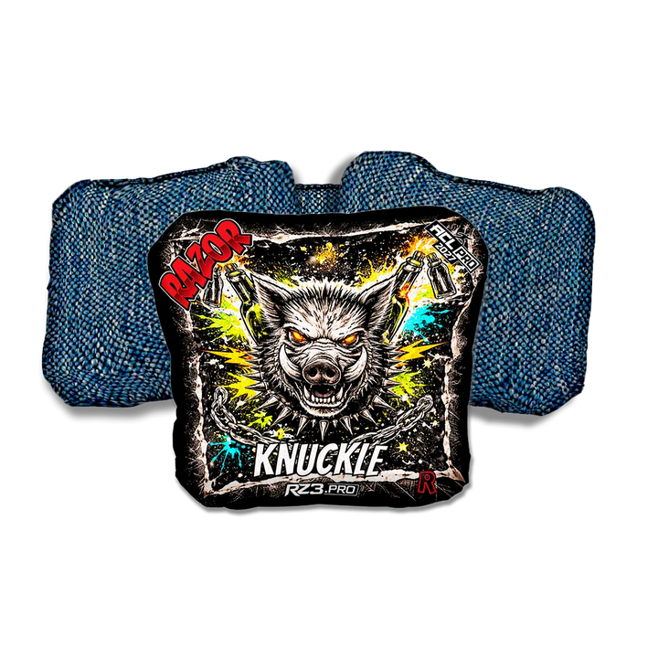 Knuckle PRO Razorback RT Blue Back Cornhole Bags