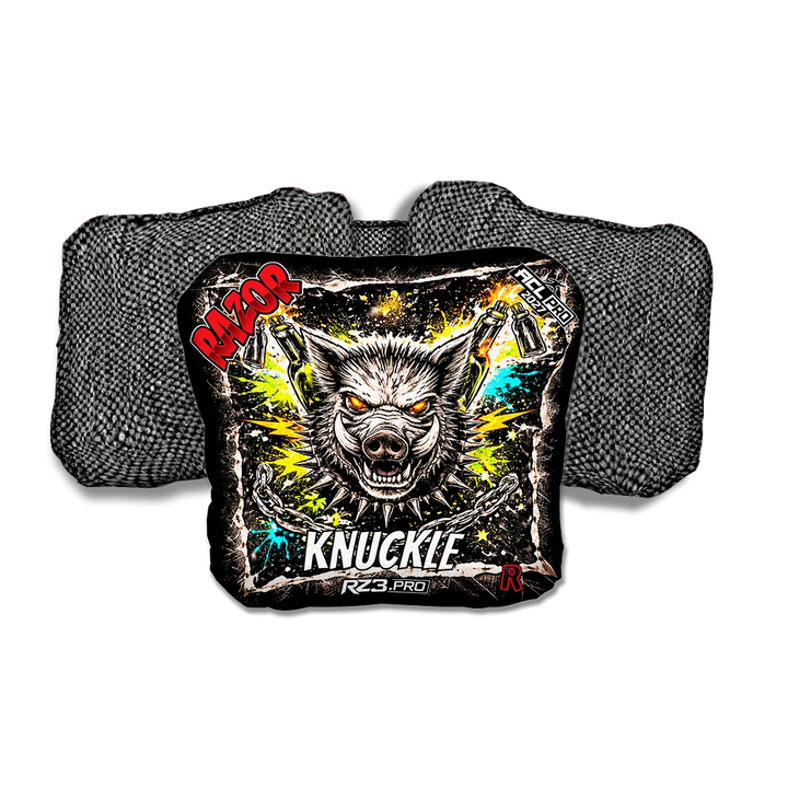 Knuckle PRO Razorback RT Gray Back Cornhole Bags