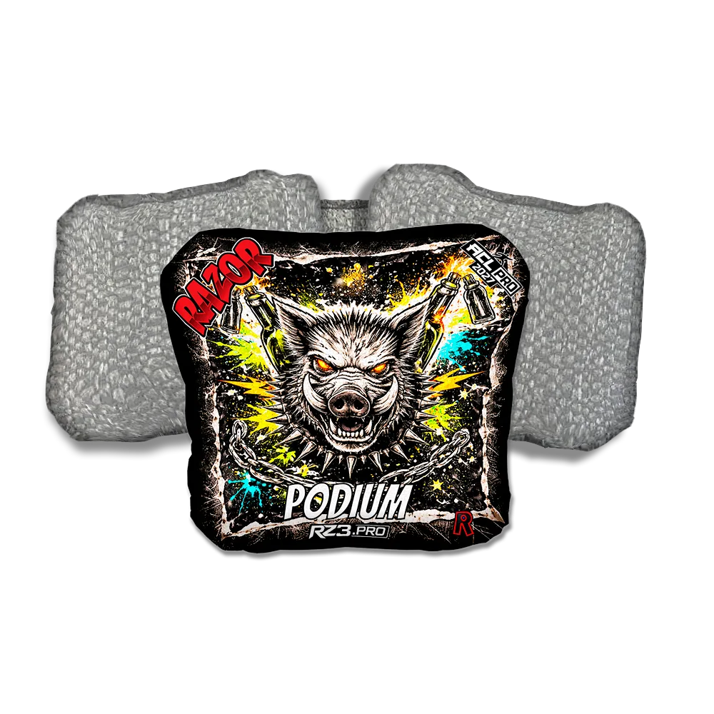 Podium PRO Razorback RT Silver Back Cornhole Bags