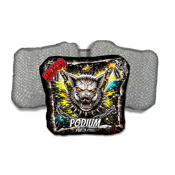 Podium PRO Razorback RT Silver Back Cornhole Bags