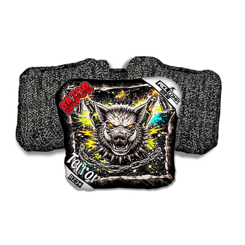 Terror COMP Razorback RT Black Back Cornhole Bags