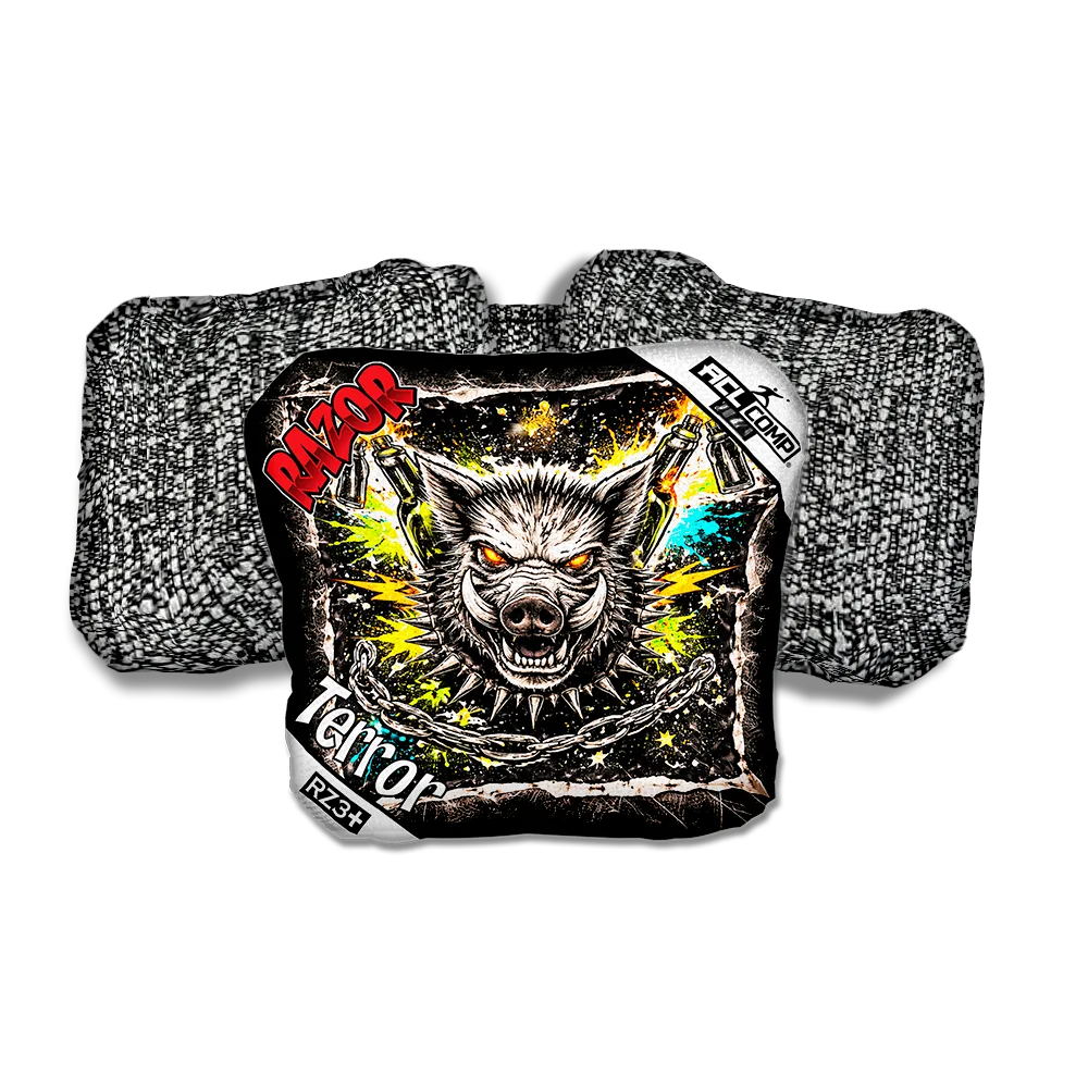 Terror COMP Razorback RT Salt Pepper Back Cornhole Bags
