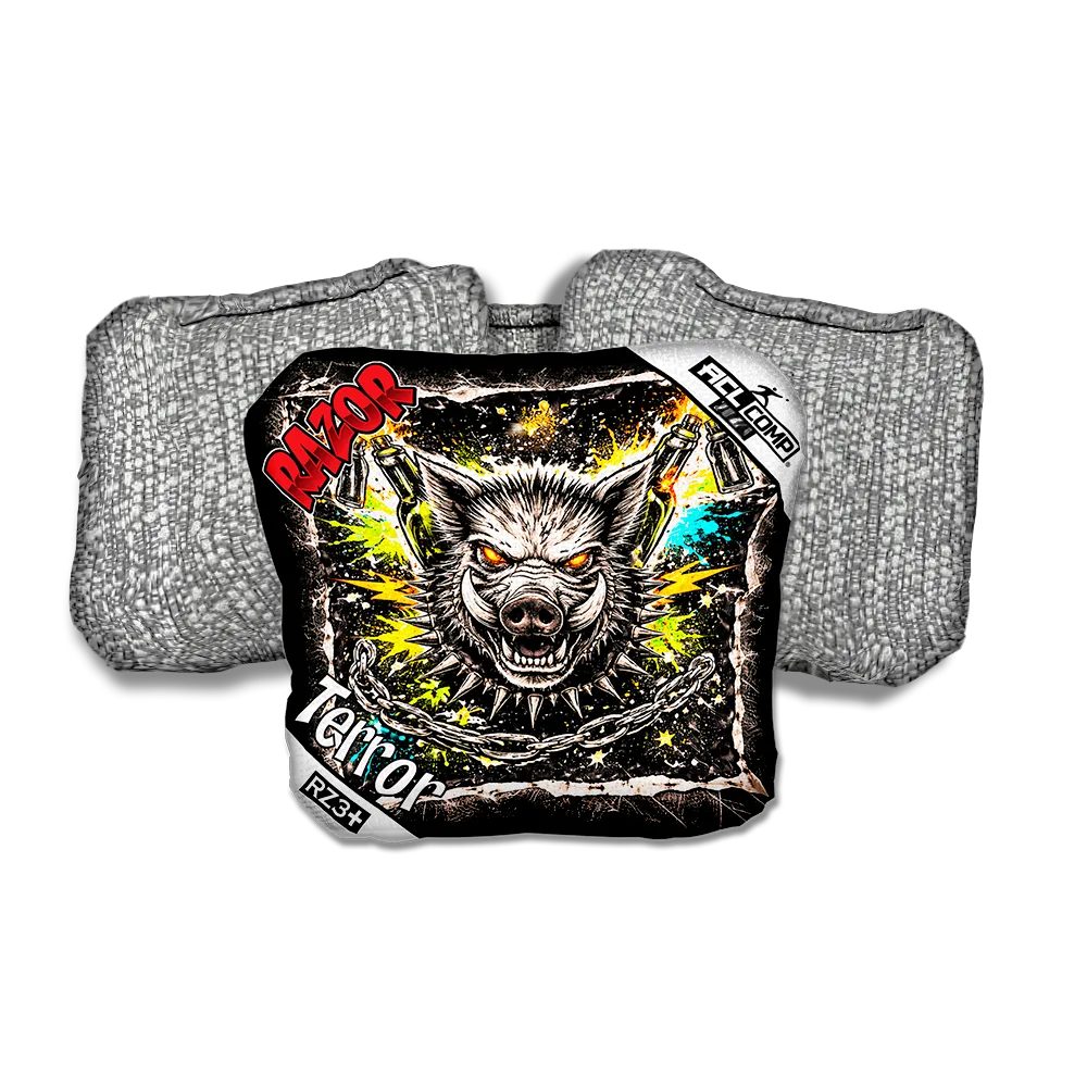Terror COMP Razorback RT Silver Back Cornhole Bags