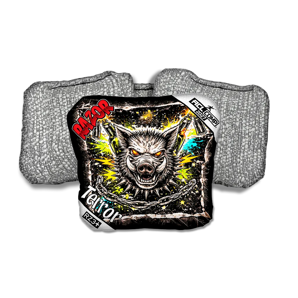 Terror COMP Razorback RT Silver Back Cornhole Bags