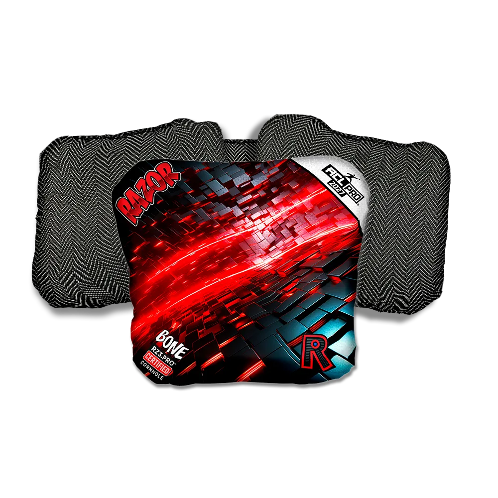Bone PRO Redshift Black Back Cornhole Bags