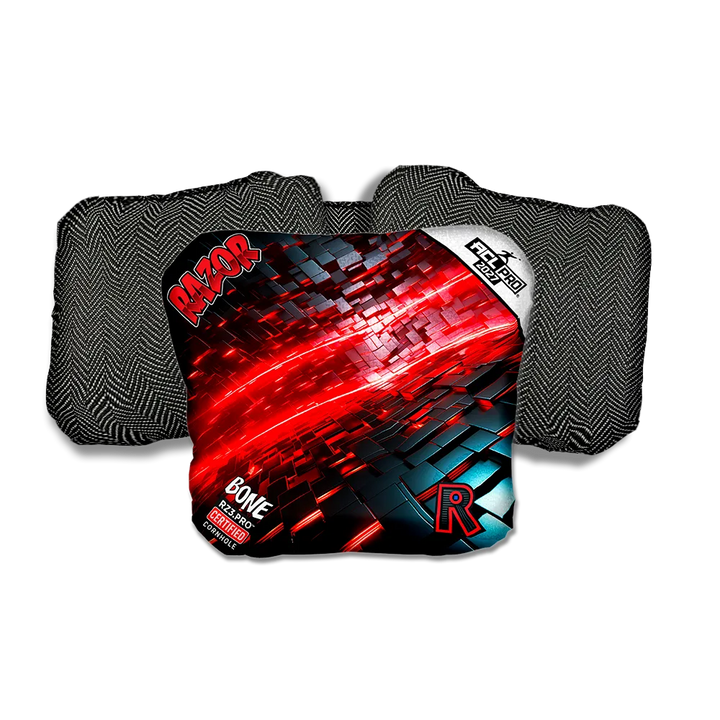 Bone PRO Redshift Black Back Cornhole Bags