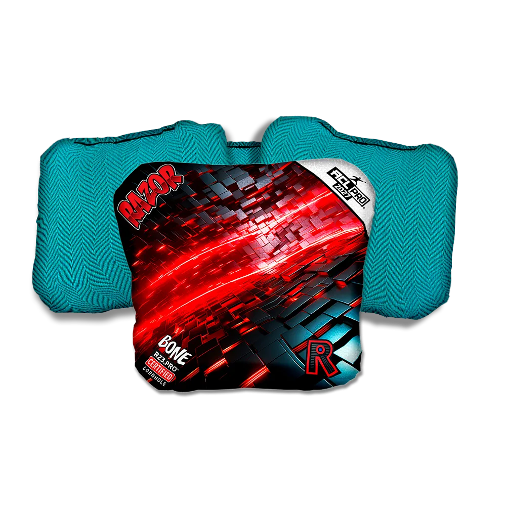 Bone PRO Redshift Teal Back Cornhole Bags
