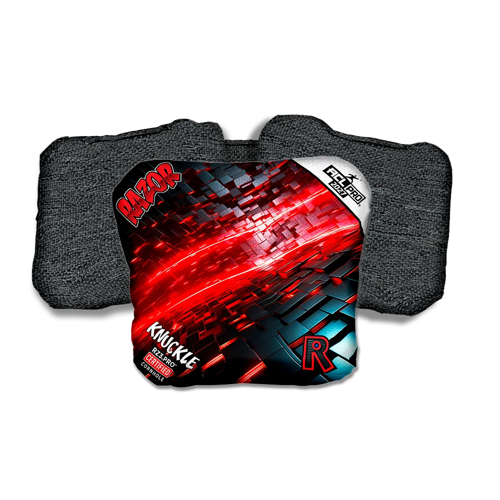 Knuckle PRO Redshift Black Back Cornhole Bags