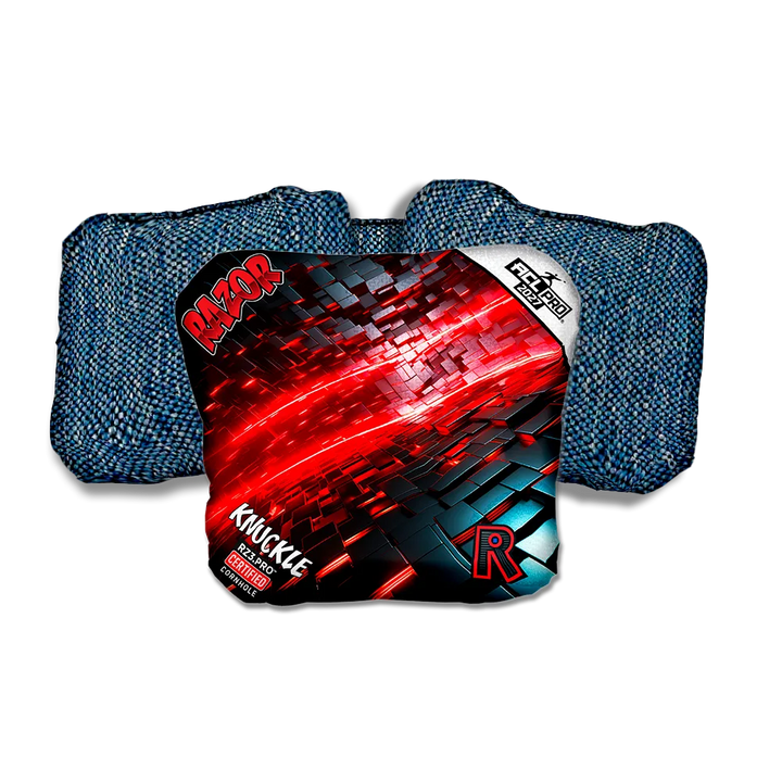 Knuckle PRO Redshift Blue Back Cornhole Bags