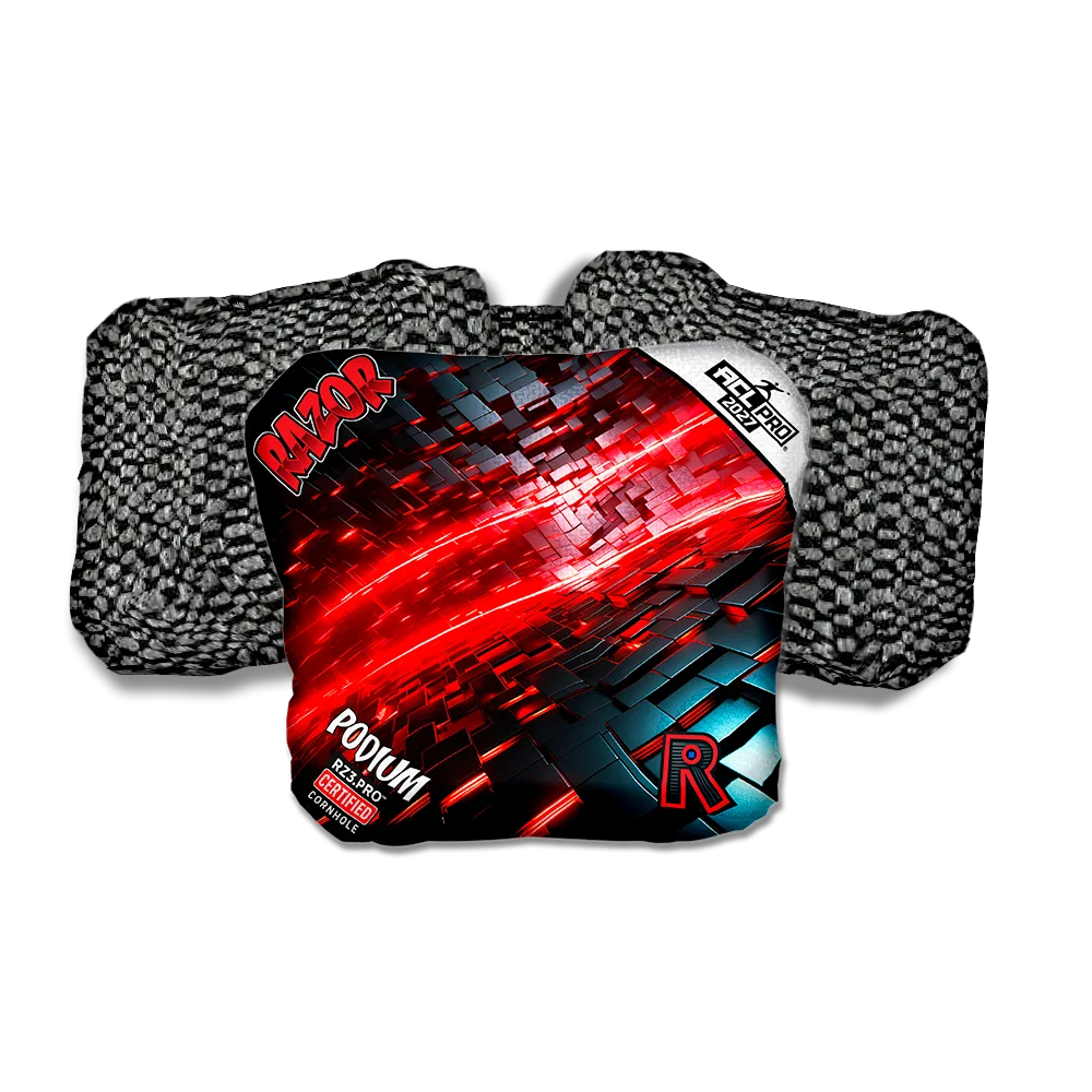 Podium PRO Redshift Black Back Cornhole Bags