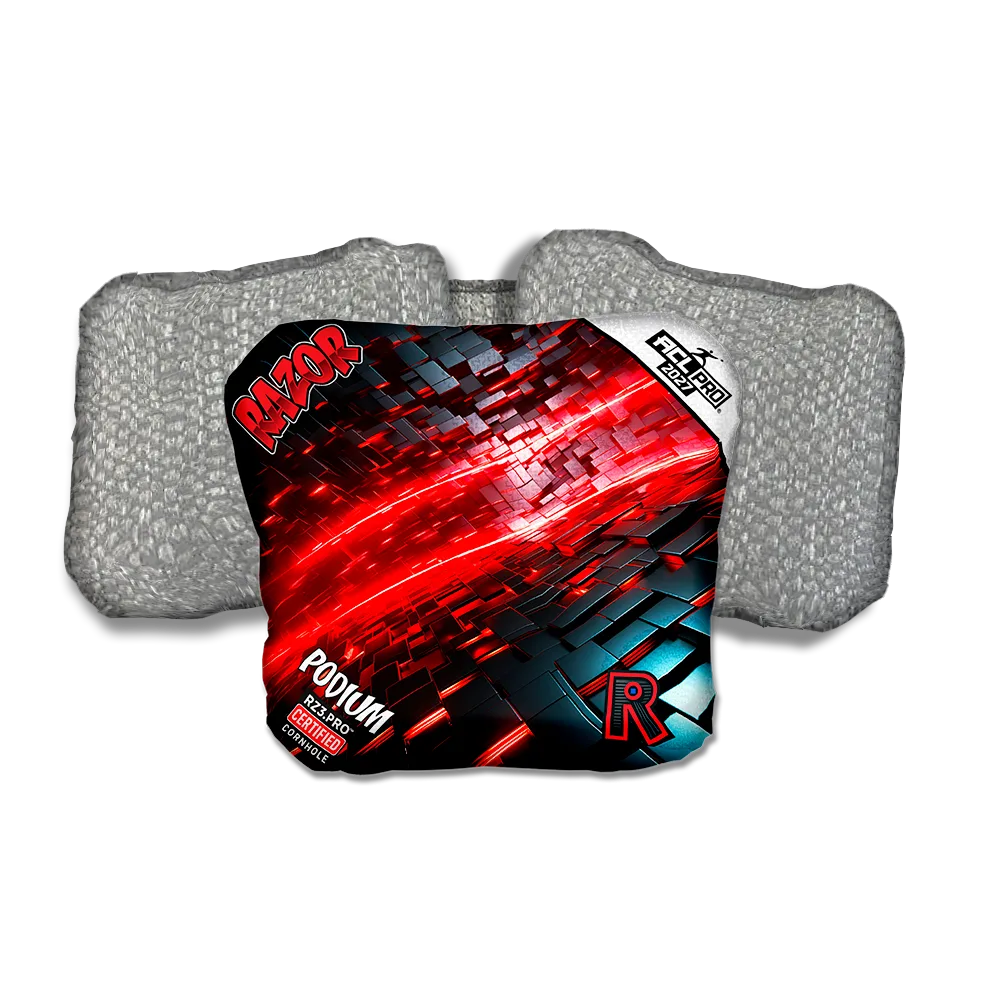 Podium PRO Redshift Silver Back Cornhole Bags