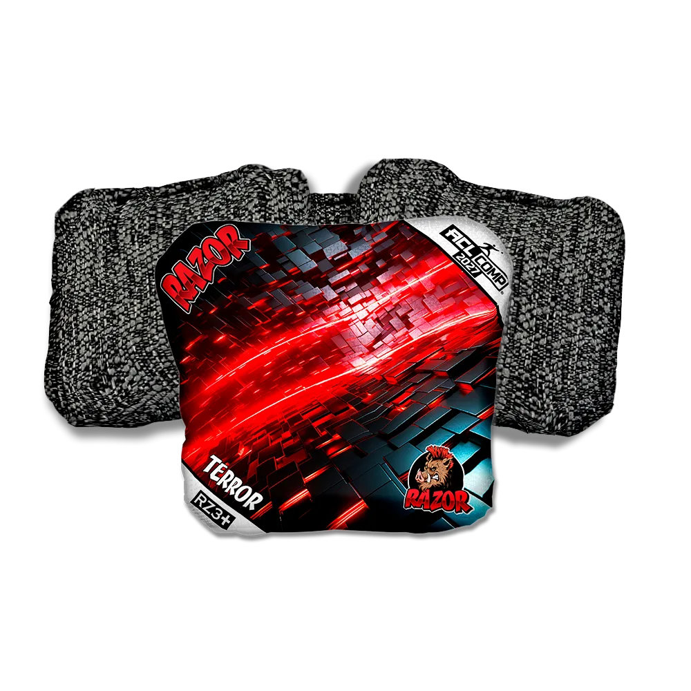 Terror COMP Redshift Black Back Cornhole Bags