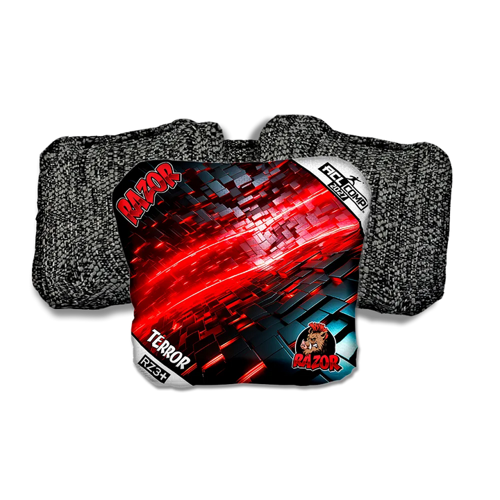 Terror COMP Redshift Black Back Cornhole Bags