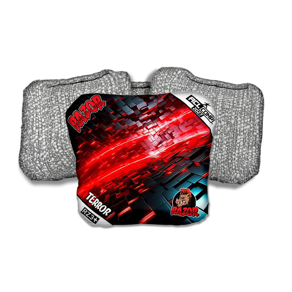 Terror COMP Redshift Silver Back Cornhole Bags