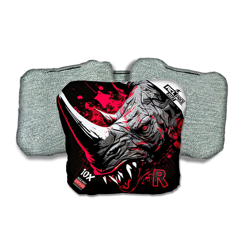 10 X PRO Rhino Black Series Light Back Cornhole Bags