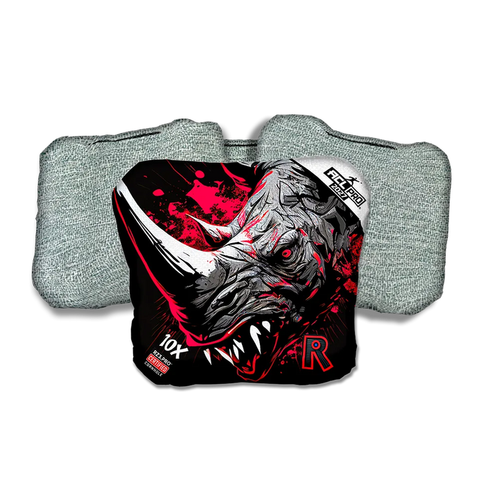 10 X PRO Rhino Black Series Light Back Cornhole Bags