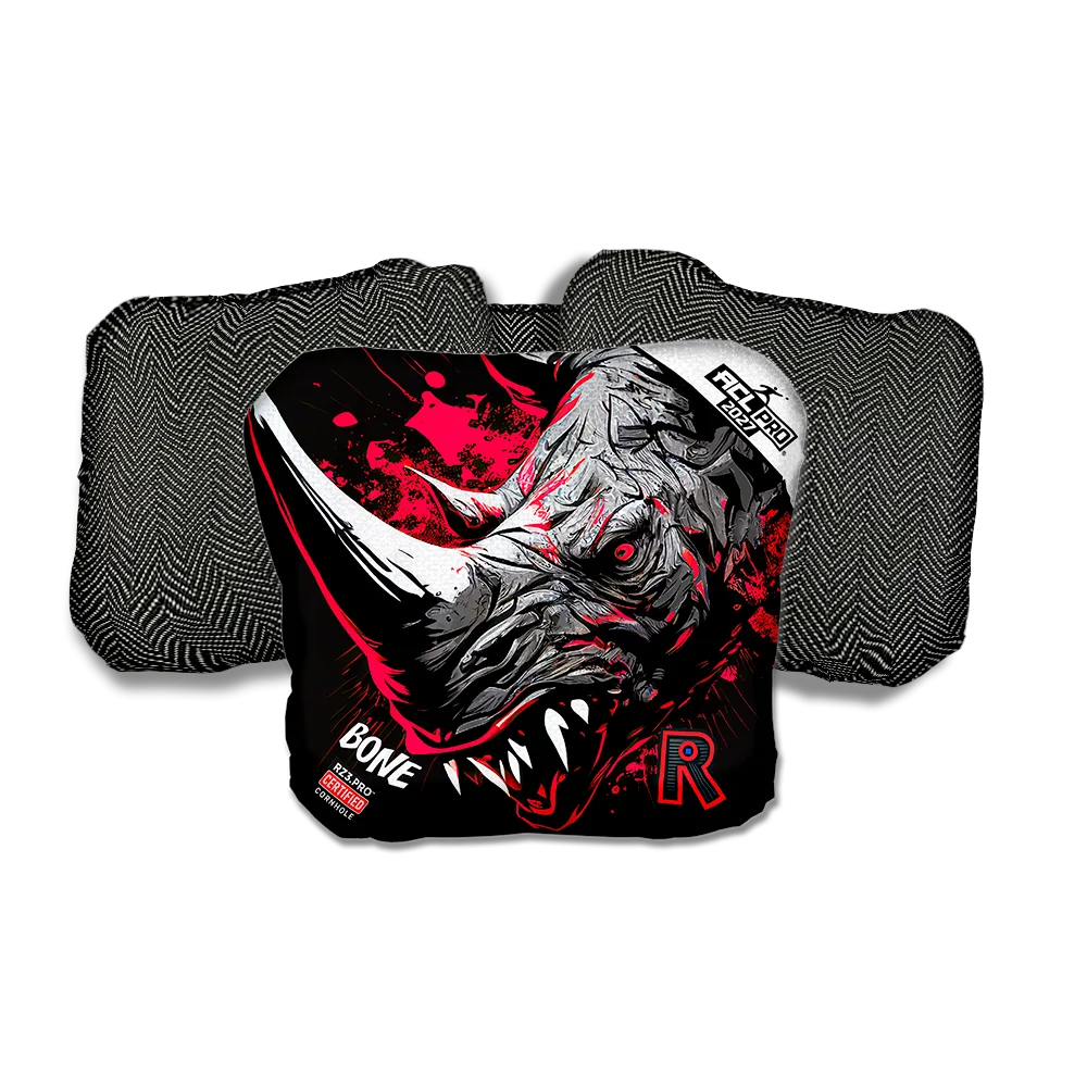 Bone PRO Rhino Black Series Black Back Cornhole Bags
