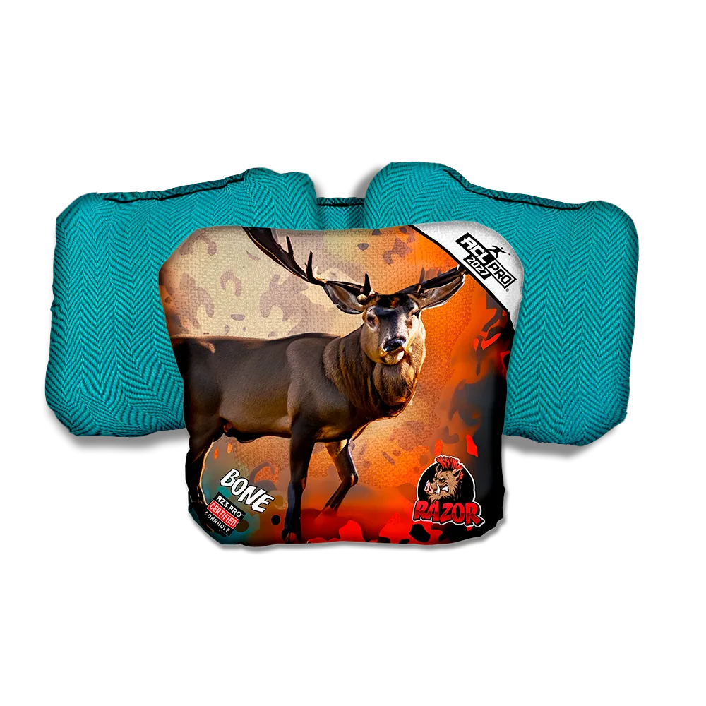 Bone PRO Rutt Teal Back Cornhole Bags
