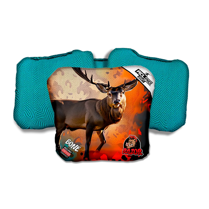 Bone PRO Rutt Teal Back Cornhole Bags