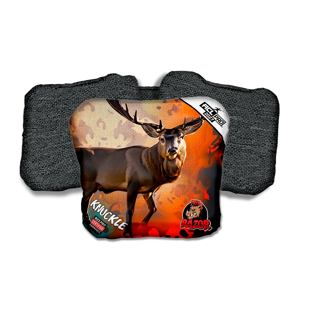 Knuckle PRO Rutt Black Back Cornhole Bags