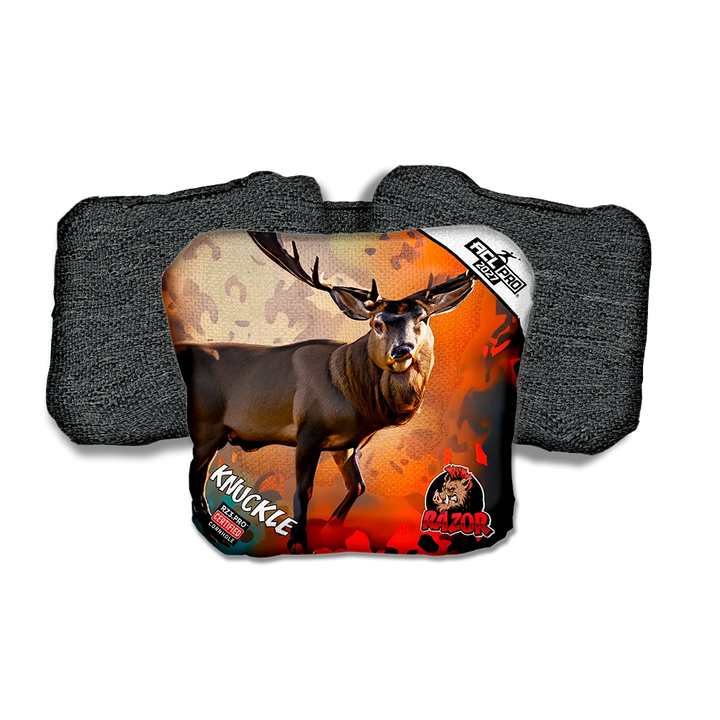 Knuckle PRO Rutt Black Back Cornhole Bags