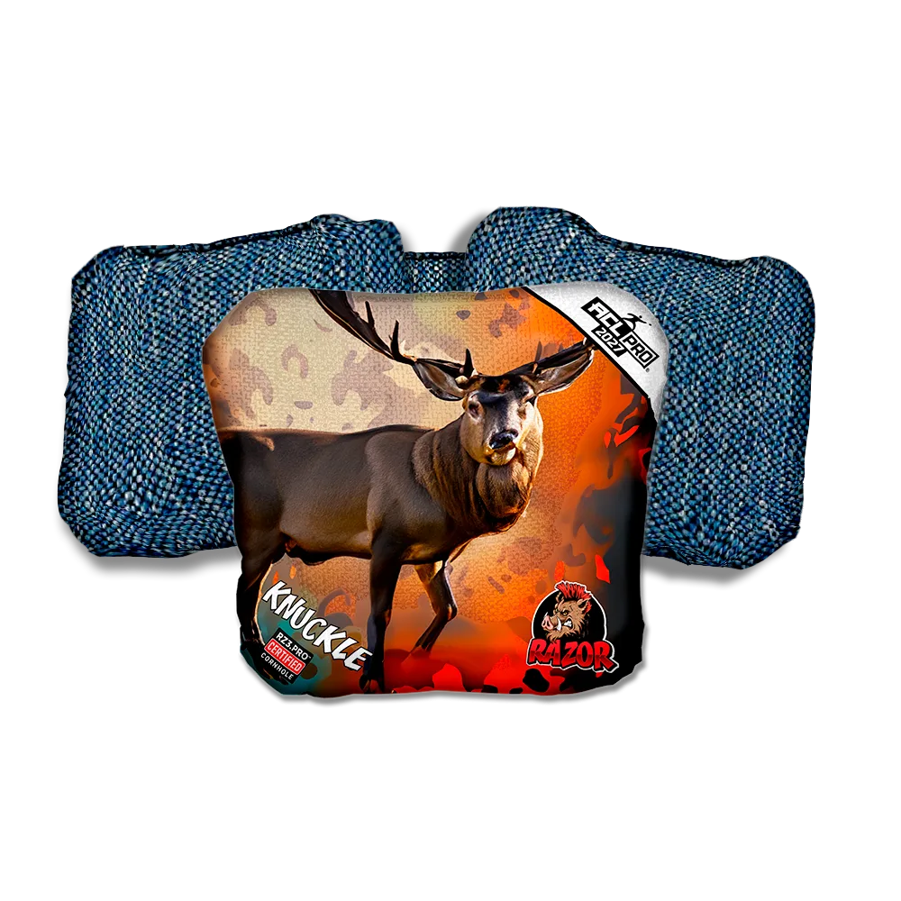 Knuckle PRO Rutt Blue Back Cornhole Bags