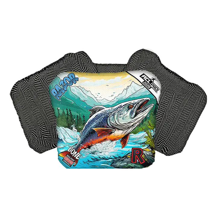 Bone | Alaskan Salmon | ACL PRO Razor Cornhole Bags