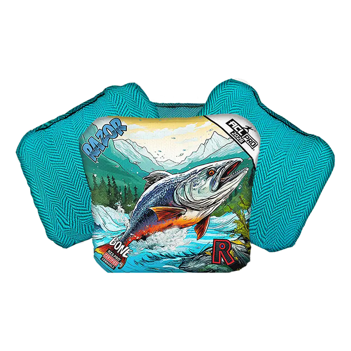 Bone | Alaskan Salmon | ACL PRO Razor Cornhole Bags