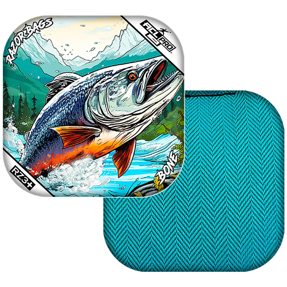 Bone | Alaskan Salmon | ACL PRO Razor Cornhole Bags