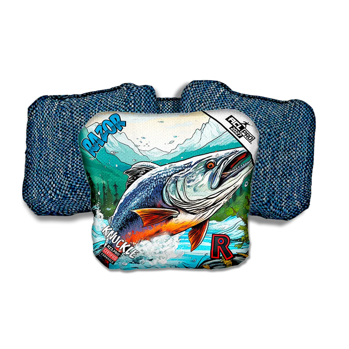 Knuckle PRO Alaskan Salmon Blue Back Cornhole Bags