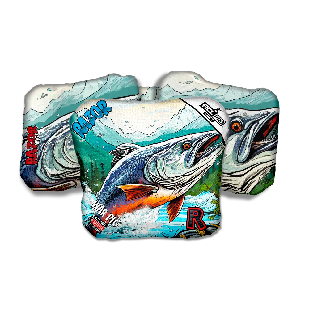 War Pig PRO Alaskan Salmon Cornhole Bags