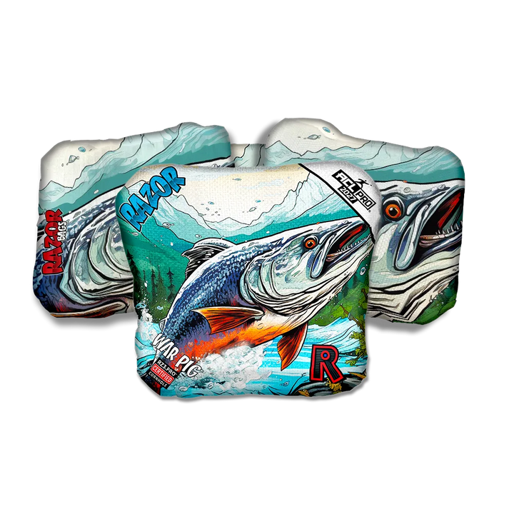 War Pig PRO Alaskan Salmon Cornhole Bags
