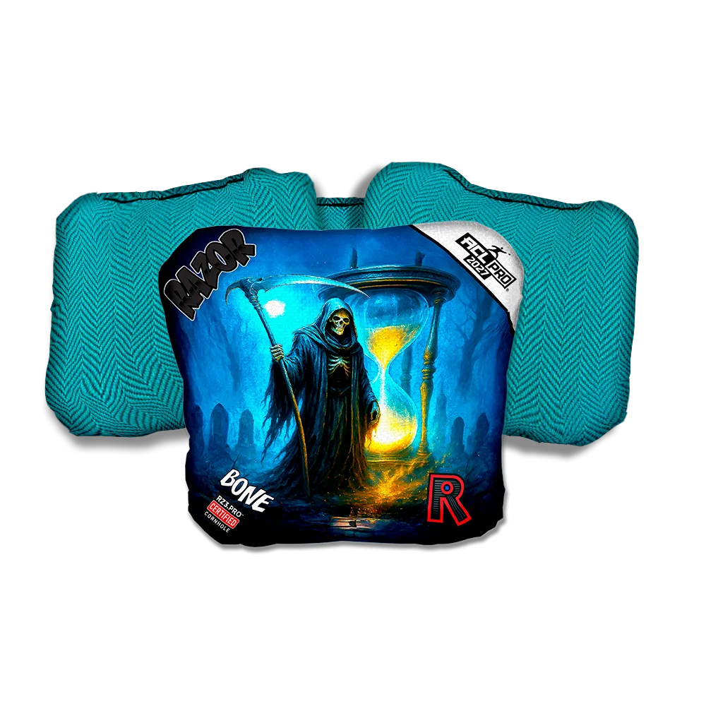 Bone PRO Sands Of Time Teal Back Cornhole Bags