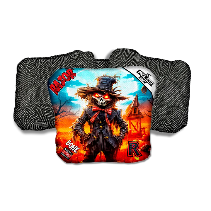Bone PRO Scarecrow 1 Black Back Cornhole Bags