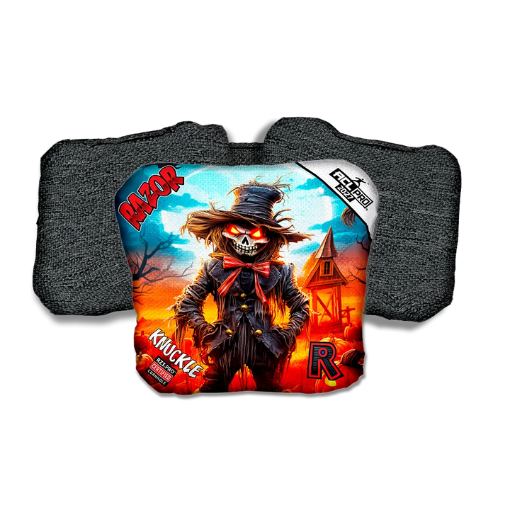Knuckle PRO Scarecrow 1 Black Back Cornhole Bags