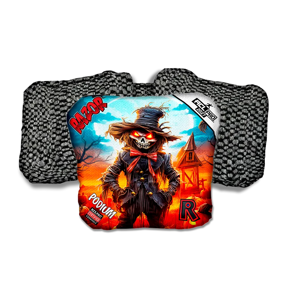 Podium PRO Scarecrow 1 Black Back Cornhole Bags