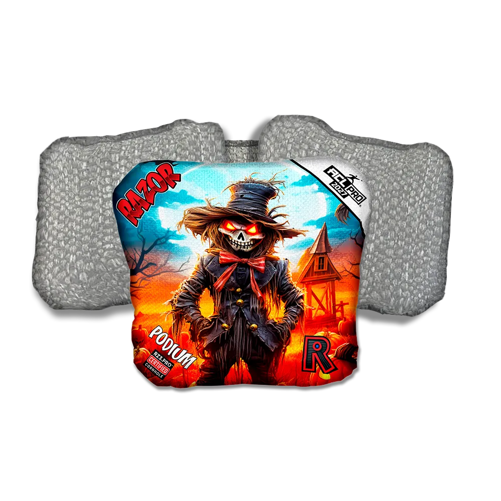 Podium PRO Scarecrow 1 Silver Back Cornhole Bags