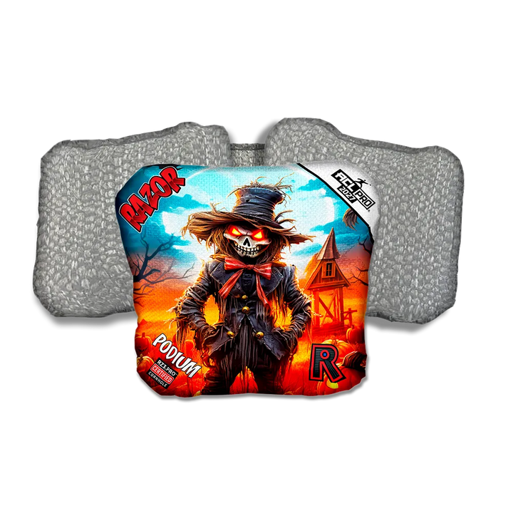 Podium PRO Scarecrow 1 Silver Back Cornhole Bags